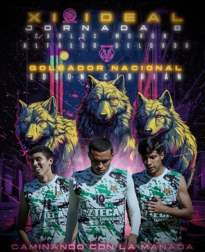 🎖️| 𝐂𝐔𝐀𝐃𝐑𝐎 𝐃𝐄 𝐇𝐎𝐍𝐎𝐑.
 
Nuestros Lobos #9 Carlos Morón  y #22 Alfredo Delgado aparecen en el 11 ideal de la jornada 8 de la <a href="/LigaPremier_FMF/">Liga Premier FMF</a> mientras que nuestro Lobo de Oro #10 Edson Cibrián se mantiene en la cima del goleo individual por séptima semana consecutiva.