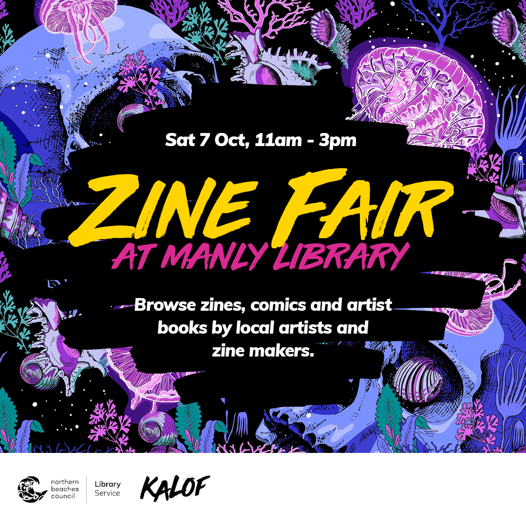 queeniechanhere's tweet photo. For people into #comics and #zines, here is the annual Manly Library Zine Fair which will be on this✨Sat 7 Oct @ 11-3pm ✨. I'll be there and so will be many local zinesters and comic creators! https://t.co/6nRWRnmHQJ