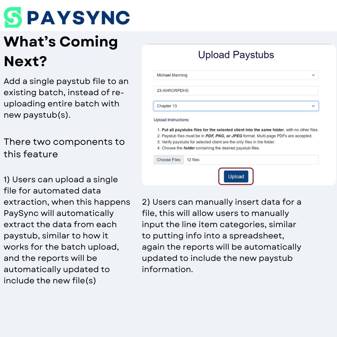 paysyncapp's tweet image. Introducing PaySync: Revolutionizing Bankruptcy Case Management! Say goodbye to manual income review and hello to efficiency. #PaySync #bankruptcylawyer #automateyourworkflow #legaltech #automation #incomereview, #law #paystubs #debt