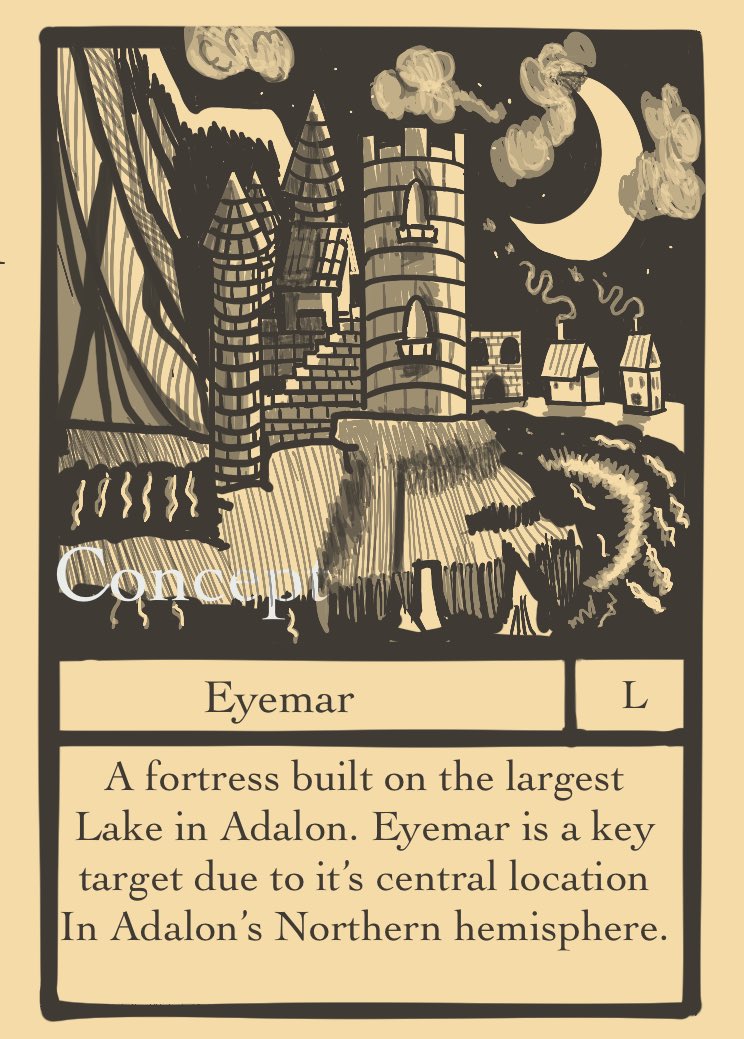 kendrick_road's tweet photo. #inktober Day 2 
One of the ways to win the game in Warlords hand is to lay down 5 land (L) cards. 
But don’t get to comfortable with that land card! Your opponents can play a card to take it away! #rpg #dnd #warlordshand #cardgame #mtg #fantasyart #tabletop https://t.co/X9KrHnHS2Q