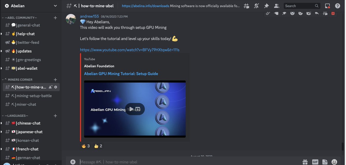 Check out how-to-mine ABELs in our discord channel Join us for #free👇discord.com/invite/Rrb33mC… 

#crypto #Mining #miningsecurity #Mining #Rewards  #privacy #blockchain #minting