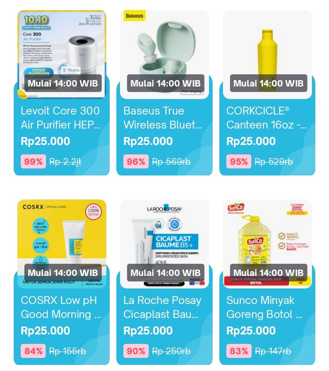 RacunBelanja's tweet photo. Tokopedia Promo HUT Mandiri
🗓️ 3 Oktober 2023
⏰ 14:00

Serba Rp25.000 dengan pembayaran Kartu Debit dan Kredit Mandiri

• Hanya berlaku untuk 1x pembelian produk/user/hari

Selengkapnya cek disini:
https://t.co/lBEfLp8H6U https://t.co/U7ruEi8WXR
