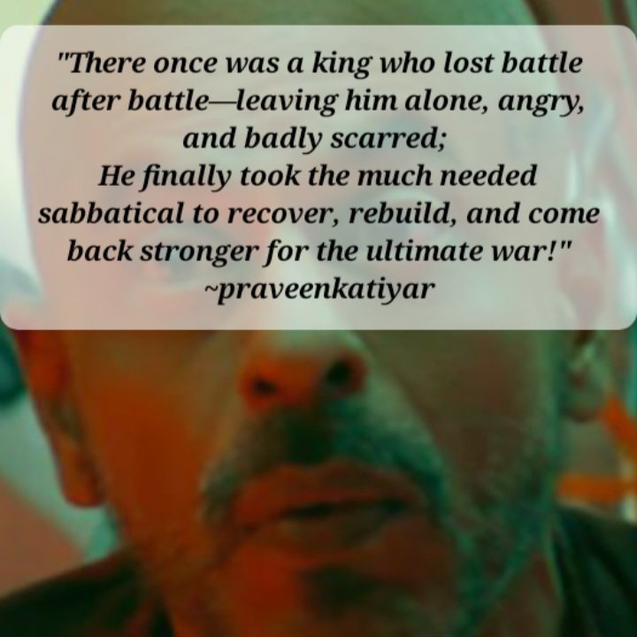 cosmo_2014's tweet photo. "There once was a king who lost battle after battle—leaving him alone, angry, and badly scarred; 
He finally took the much needed sabbatical to recover, rebuild, and come back stronger for the ultimate war!"

#comeback @iamsrk #JawanCreatesHistory #ekrajatha https://t.co/BrskaIcK1k