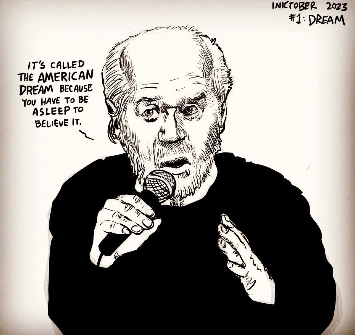 Catching up on inktober. 

#georgecarlin #inktober #inktober2023 #procreate