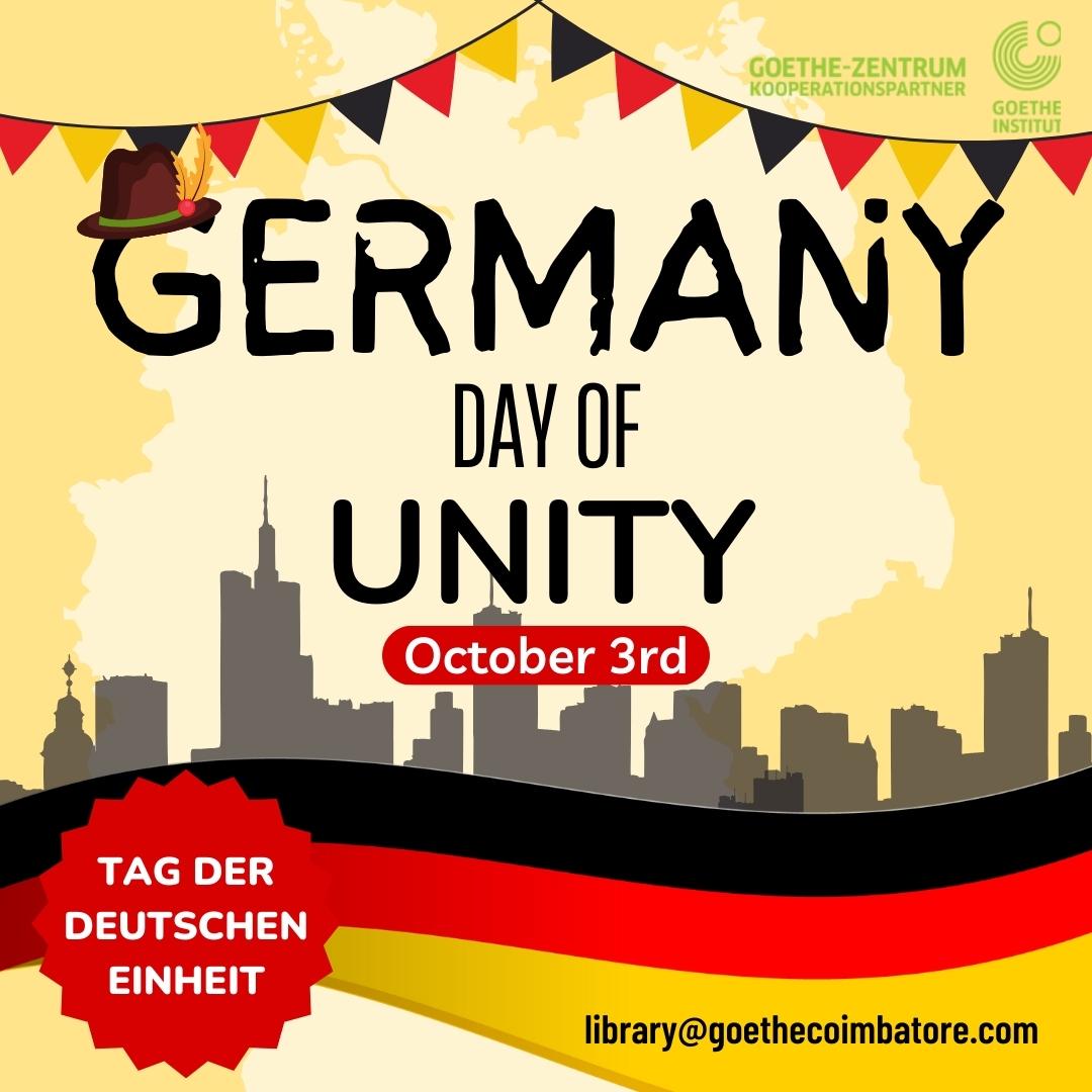ZentrumGoethe's tweet photo. Unity Reborn: Celebrating the German Reunification Day 🇩🇪
.
.
#germanevent, #germaneveningincoimbatore, #germanseminar, #germanwebinar, #deutschseminar, #deutschwebinar #eventingermanlanguage, #stammtisch, #seminar, #germanseminr, #workshop, #germanworkshop, #pasch, #daad https://t.co/ZElFdY0KeK