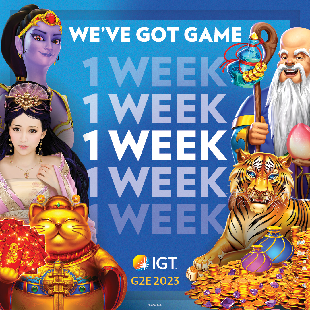 G2E is only a week away, and the IGT team can't wait to show our operator partners the new titles, cabinets, and industry-leading cashless gaming experiences we have been working on for the past year. Stop by to see how WE'VE GOT GAME! bit.ly/3LJfGWc #IGT #IGTxG2E23