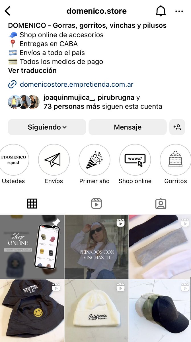 DelfinaMedrano's tweet photo. @mossheadswife Emprendimiento de gorras, vinchas, pilusos 🧢 Envíos en Caba y a todo el país @domenico.store 🙌🏼 https://t.co/kKs3XpEaLL