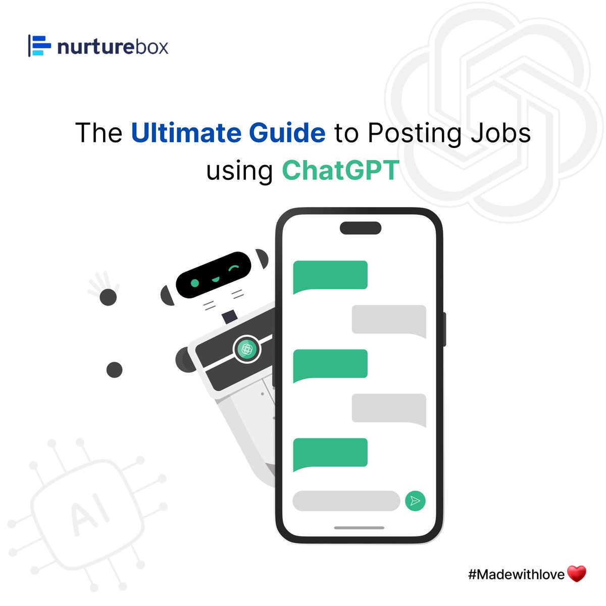 nurture_box's tweet photo. Explore how you can effectively use ChatGPT prompts to post jobs. Read Now: https://t.co/iE7ntMnPDW 

#ChatGPT #OpenAI #AI #jobpostings #recruitment #recruiter #HR #HRTips #recruitmenttips #candidate #talentacquisition #toptalent #talenthunt #guide #Skills #Upskill #hiring https://t.co/l3hcTx5iVP