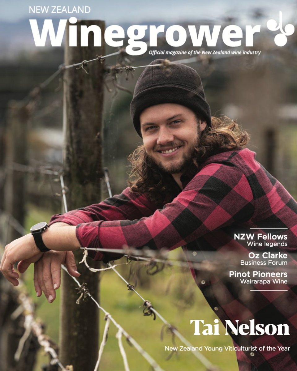 The October/November issue of New Zealand Winegrower magazine is out now, and features an in-depth interview with New Zealand’s 2023 Young Viticulturist of the Year, Tai Nelson. Have a read! bit.ly/3fEfwlR #nzwine