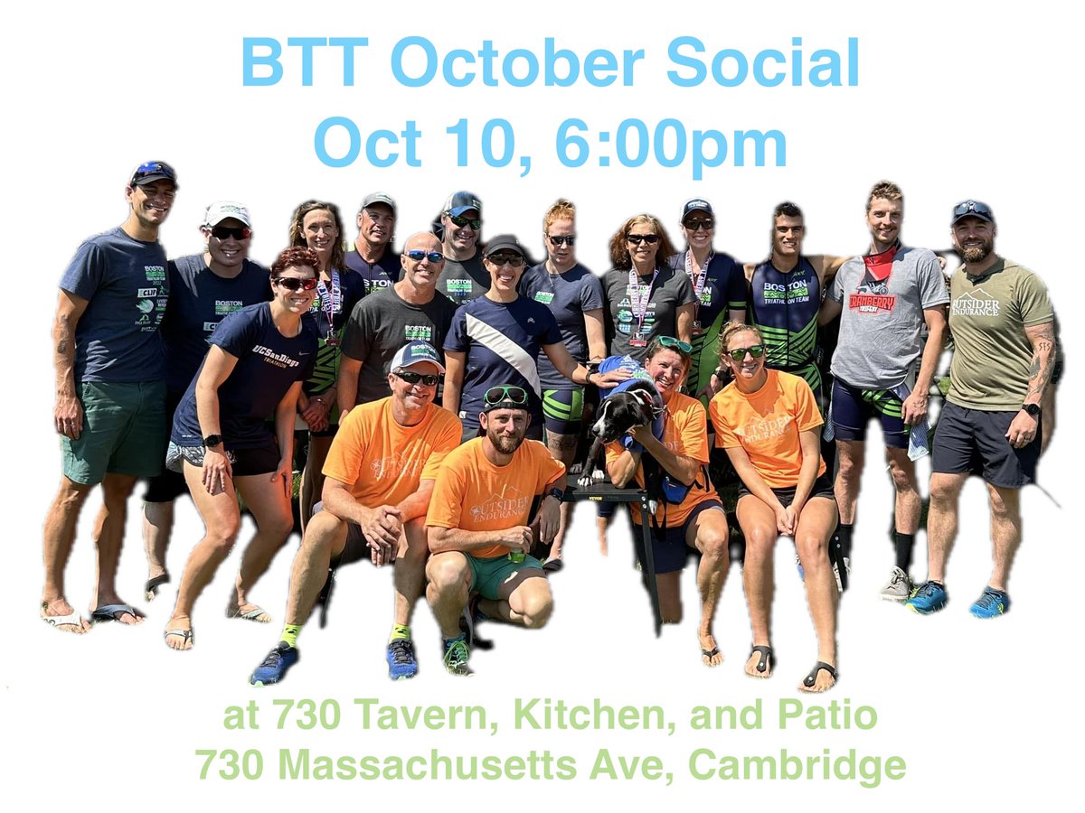 Come one, come all - our next social is on October 10th at 6:00pm at 730 Tavern. It's a short walk from the Central Square T stop but also has ample parking nearby (Central Square Parking Lot, Green Street Garage, etc)! (DRINK RESPONSIBLY if you're driving or have a DD).