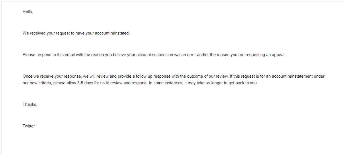 doctormalibuAlt's tweet photo. The latest:
A request to reinstate my account. My best response. https://t.co/IMZ8IqVYHF