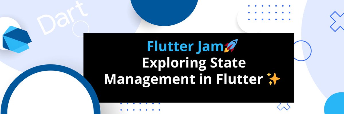 We will dive into state management during our Flutter Jam session. Tuesday, October 3 · 8:00 – 9:30pm Time zone: Africa/Nairobi Google Meet joining info Video call link: meet.google.com/scp-grhv-pvb