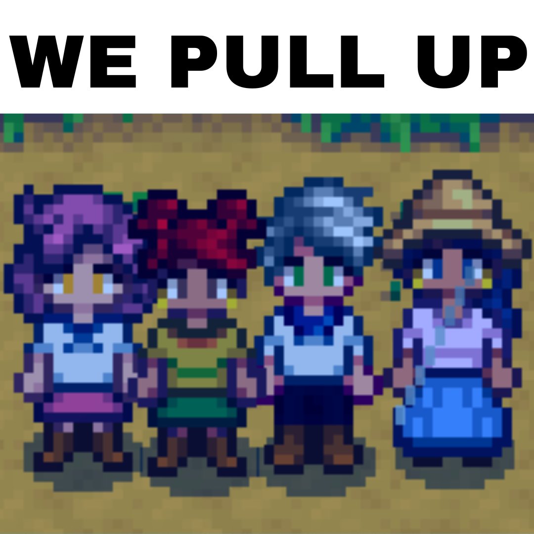 PartyHatCrew's tweet photo. WE PULL UP🔥🗣️HOP OUT THE STARDEW VALLEY🎣🔥 PASSIN OUT AT 2 AM💀🫵BOUTTA SEE HARVEY🏥🔥 https://t.co/pSYMAdno3I