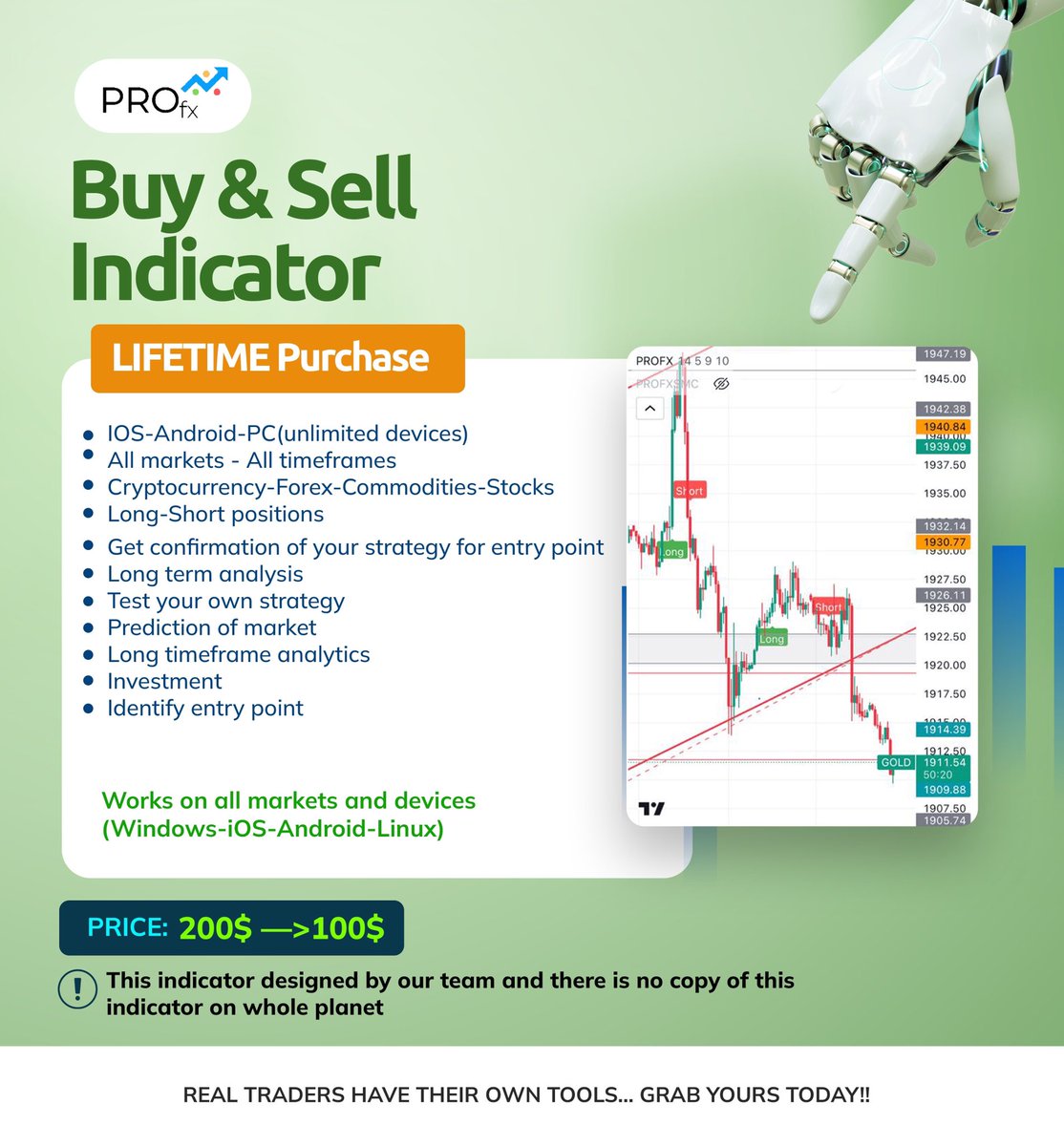 _pro_fx's tweet image. ⭐️Installed features:

1-current trend 📊

2-trading conditions 📈

*Colors get more contrast than previous versions 📔

✔️Features on development:

1-Killzones 🕓

2-pre signals 📈

⭐️More performance features will be added soon

#indicator