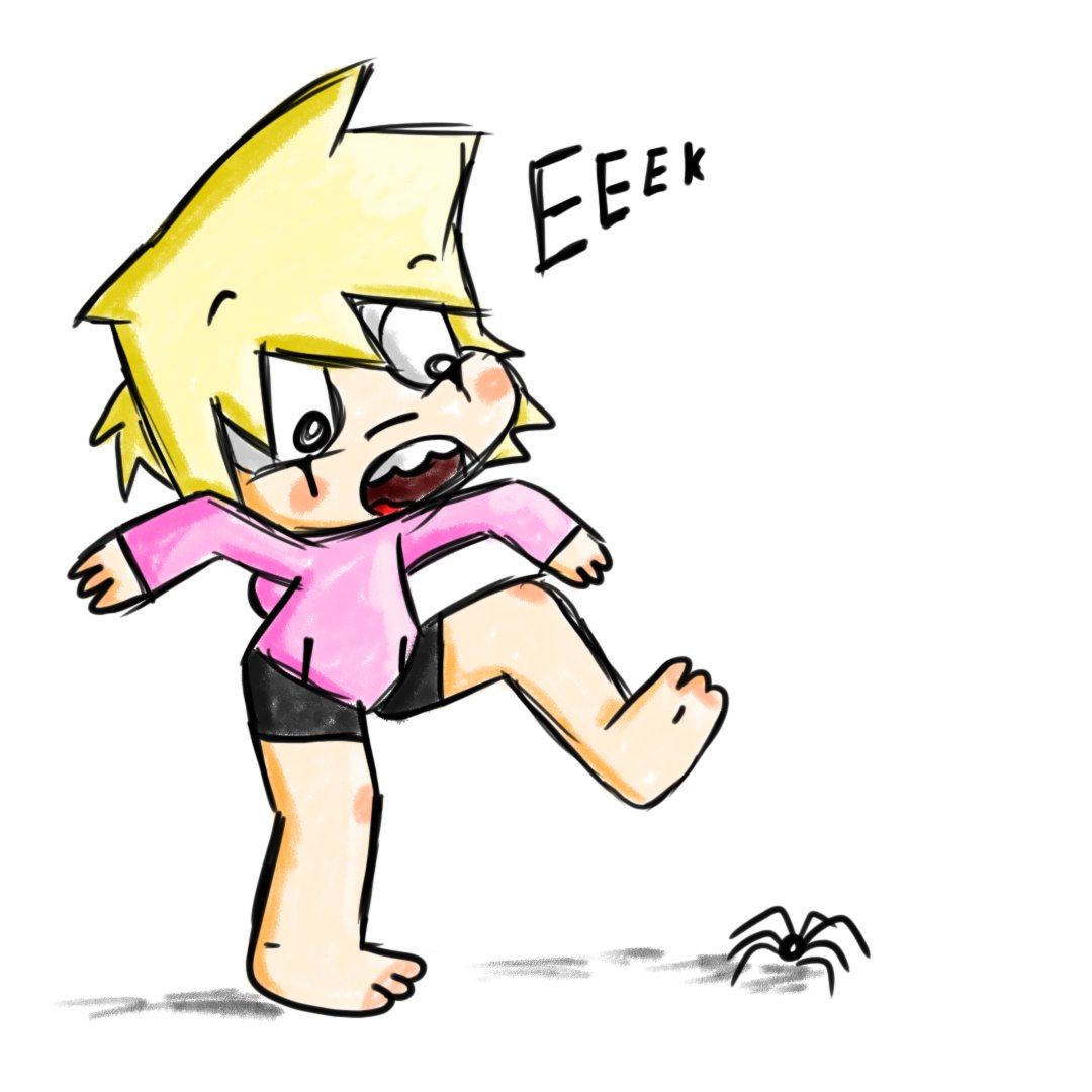 skellehbones's tweet photo. Bones doesn't like spoders 

#Inktober #inktober2023day2 https://t.co/W2gWWM2Ahy