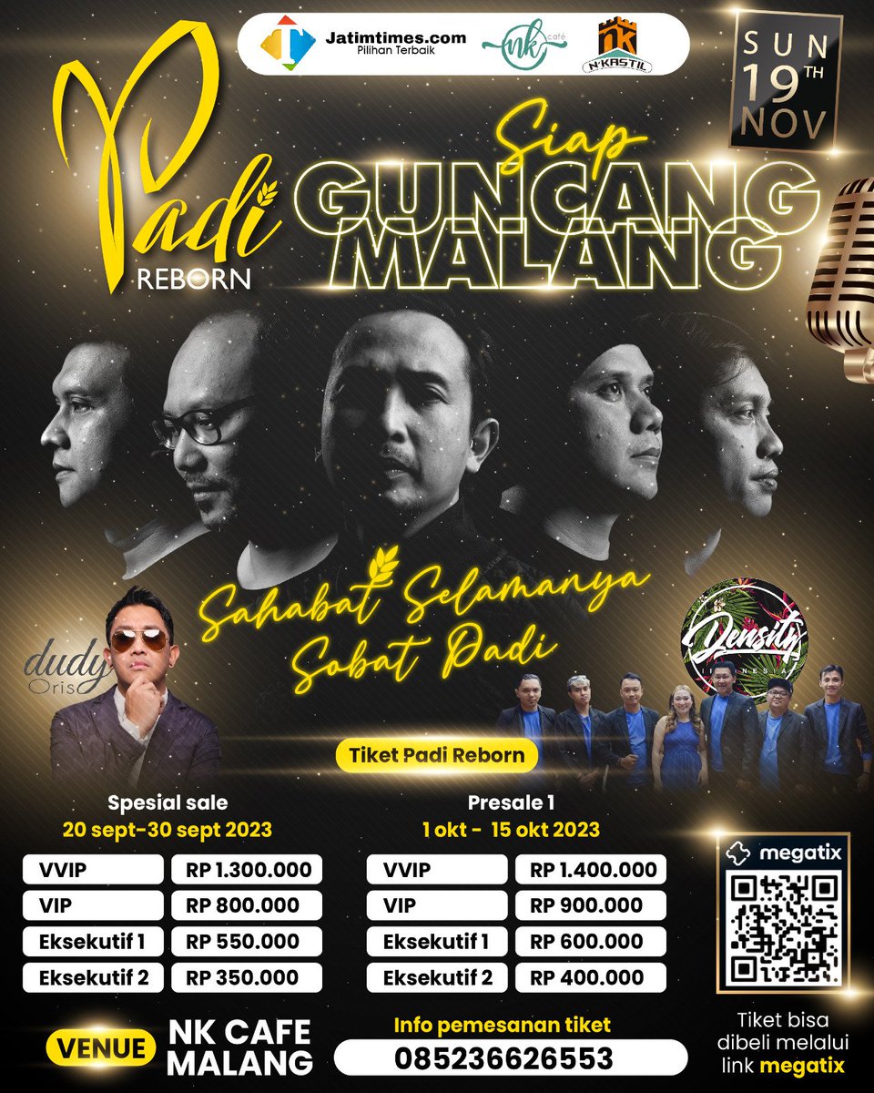 nkcafemalang's tweet photo. Yuk... Hadir yuk..... 

#padiband #padireborn #sobatpadi #musikindonesia #an #padi #dewa #indomusikgram #fadlypadi  #piyupadi #musik #sobatpadiindonesia https://t.co/xWbodyxE37