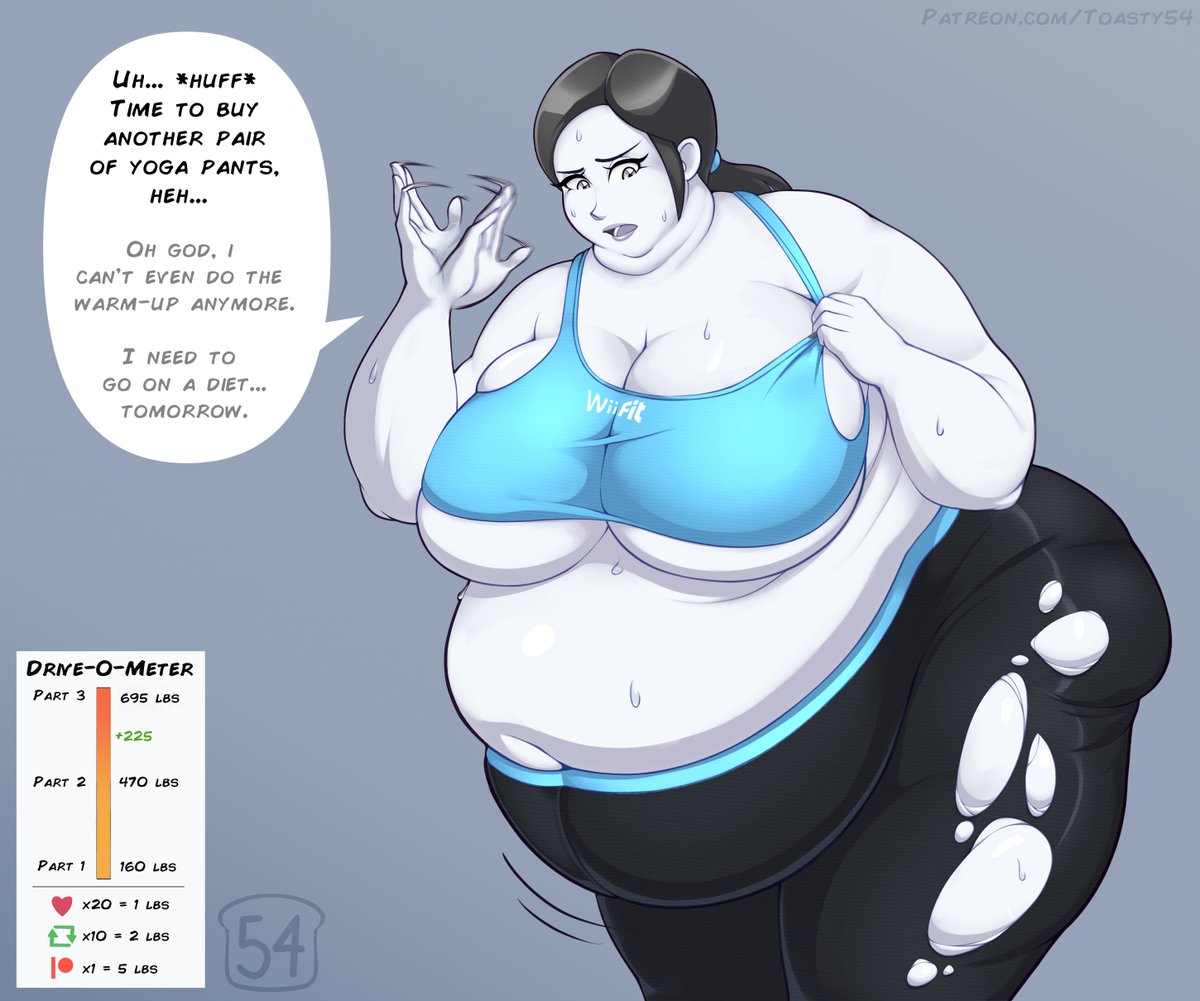 Toasty_54's tweet photo. Look what you've done, better buy her those yoga pants soon!  
(...and help her outgrow them again)  

Thank you guys for supporting the drive!! 
This last part was fantastic to draw😋 https://t.co/LwG9euhKJY