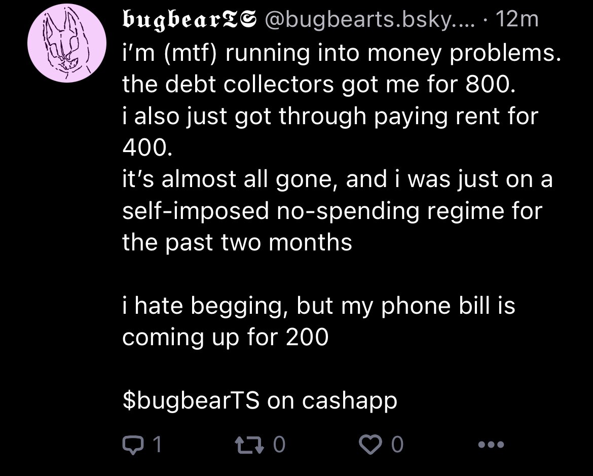 bugbearTS's tweet image. i’m in some shit lately, and i need help

please help