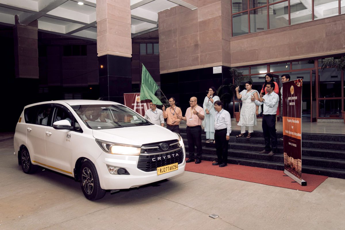 Learning in Field: System Based Integrated Training- An initiative of <a href="/aiims_jodhpur/">AIIMS Jodhpur</a> to prepare PG residents improve mutually beneficial healthcare in resource constraint settings. A batch of PGs accompanied by faculty flagged off for residential postings at Abu Road by