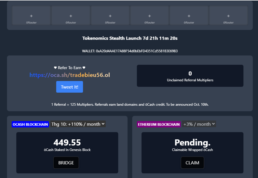 #Airdrop Claim your free .OL name before someone else here:
1. Go to:  oca.sh/tradebieu56.ol
2. Choose a username or .oL domain 
3. Go to your email and login. Finish #oCash #oLand 🟥📷 🟨
