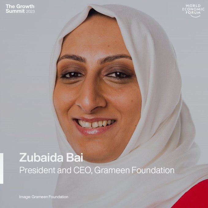 Digital Buddy (@digitalnstream) on Twitter photo .<a href="/zubaidabai/">Zubaida Bai</a>, President and CEO <a href="/GrameenFdn/">Grameen Foundation</a>, will attend <a href="/wef/">World Economic Forum</a>'s #GrowthSummit23 from 2-3 May. Find out more. wef.ch/growthsummit
rt <a href="/wef/">World Economic Forum</a> .<a href="/zubaidabai/">Zubaida Bai</a>, President and CEO <a href="/GrameenFdn/">Grameen Foundation</a>, will attend <a href="/wef/">World Economic Forum</a>'s #GrowthSummit23 from 2-3 May. Find out more. wef.ch/growthsummit
rt <a href="/wef/">World Economic Forum</a>