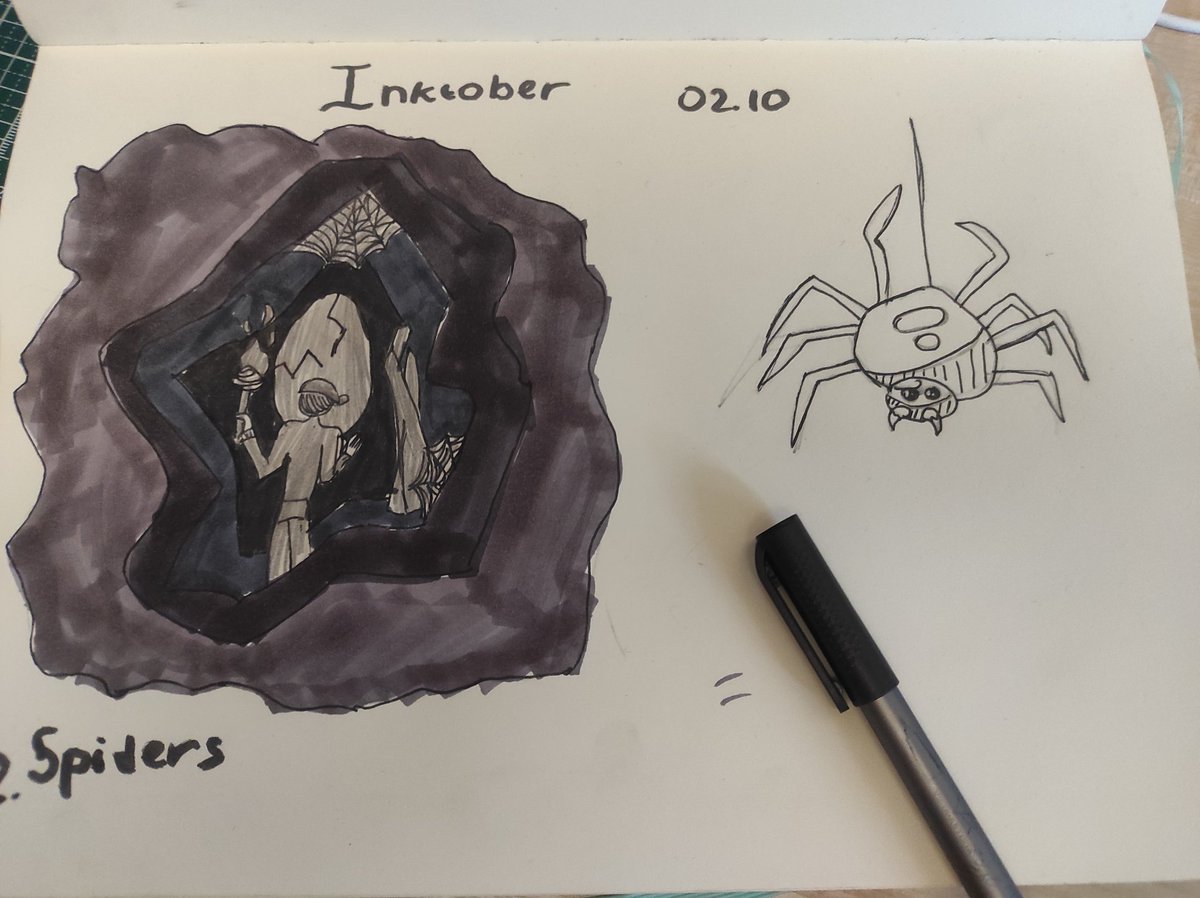 isamsonoff's tweet photo. On behalf of my daughter.
02. Spiders #inktober2023 https://t.co/DIX59Nxvwn