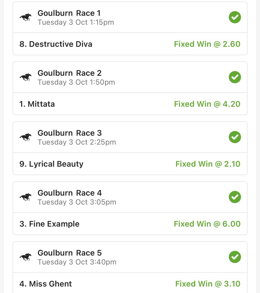 Hammersteros's tweet image. ⁦@deanwatling⁩ on an absolute HEATER at Goulburn today.  #3ToGo

#KingofNSWProvincials
