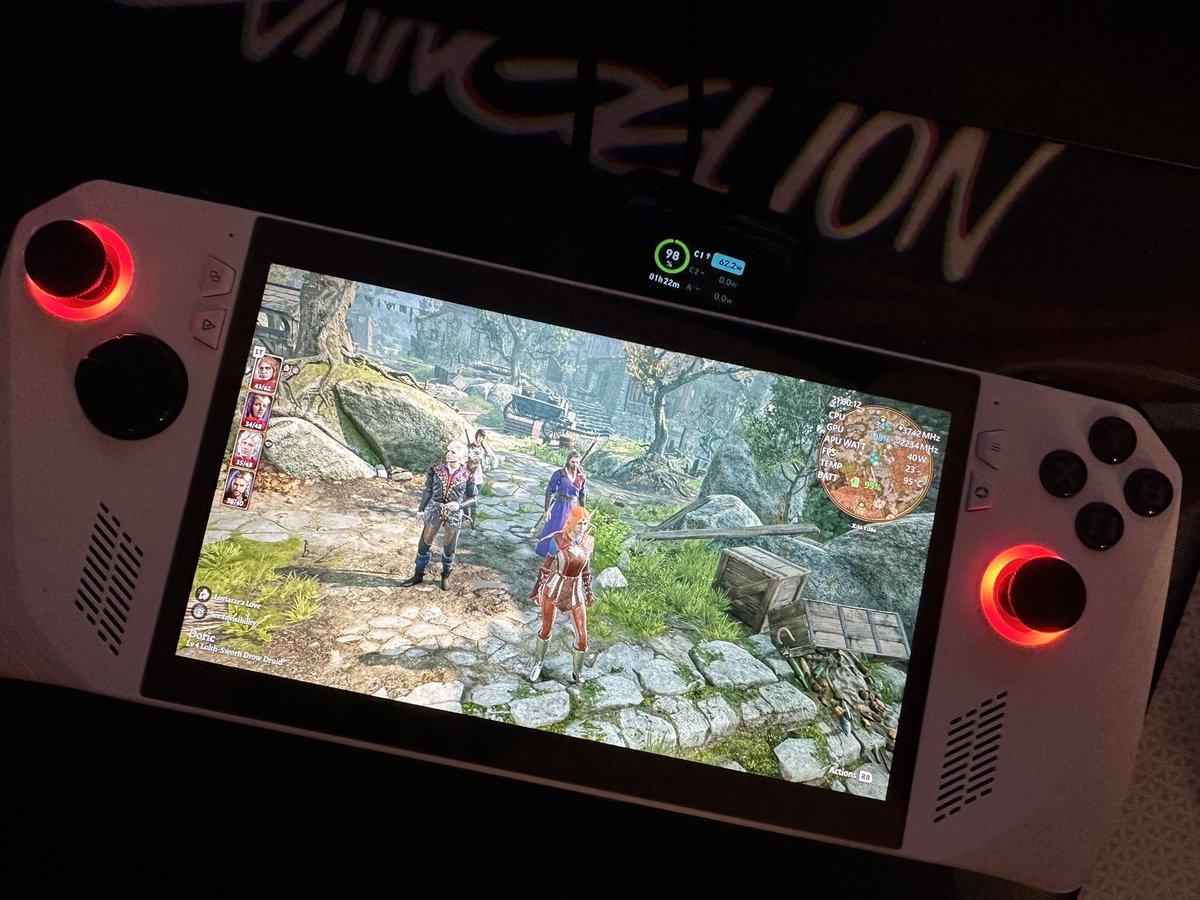 DubiousGaming's tweet photo. All preparations made for #PRGE2023! Should have relaxing travel with ROG Ally and a monster battery pack to keep the games going on each flight. Looking forward to being back for the first time since 2019! https://t.co/X0YeXUQXGS