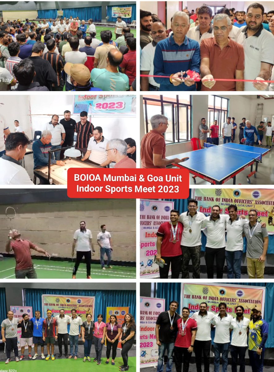 nilesh_pawar15's tweet photo. Yesterday's zestful day presented us with a new set of champion individuals who sweated their guts out to etch their names to be titleholders of Indoor Sports Event 2023 of @BOIOAMNG. Our esteemed ED Shri Karthikeyan ji & CGM HR Shri S B Singhji inaugurated sports event. We were amazed to behold sporting skills and euphoria displayed by all the participants,who infused liveliness in to the show.We have been receiving fantastic feedback from all the members.
Sharing some pics of the scintillating event.