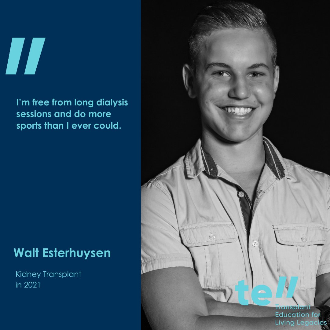 tellorgza's tweet photo. Meet Walt Esterhuysen, a 16-year-old from Potchefstroom, North West, with an incredible story to share!
https://t.co/o7jTDT3bLg
#kidneyrecipient #endstagerenalfailure #Potchefstroom https://t.co/T4tVPLFNPR