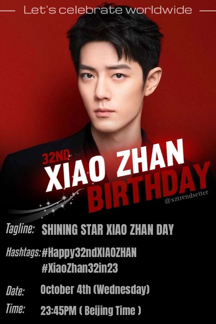 xztrendsetter's tweet photo. The hashtags and taglines for the captain rabbit’s birthday are here! See you tomorrow night at 23:45 PM! Please get your drafts ready!💕

#XiaoZhan 
#XiaoZhan肖战 https://t.co/98rIXBYEdx