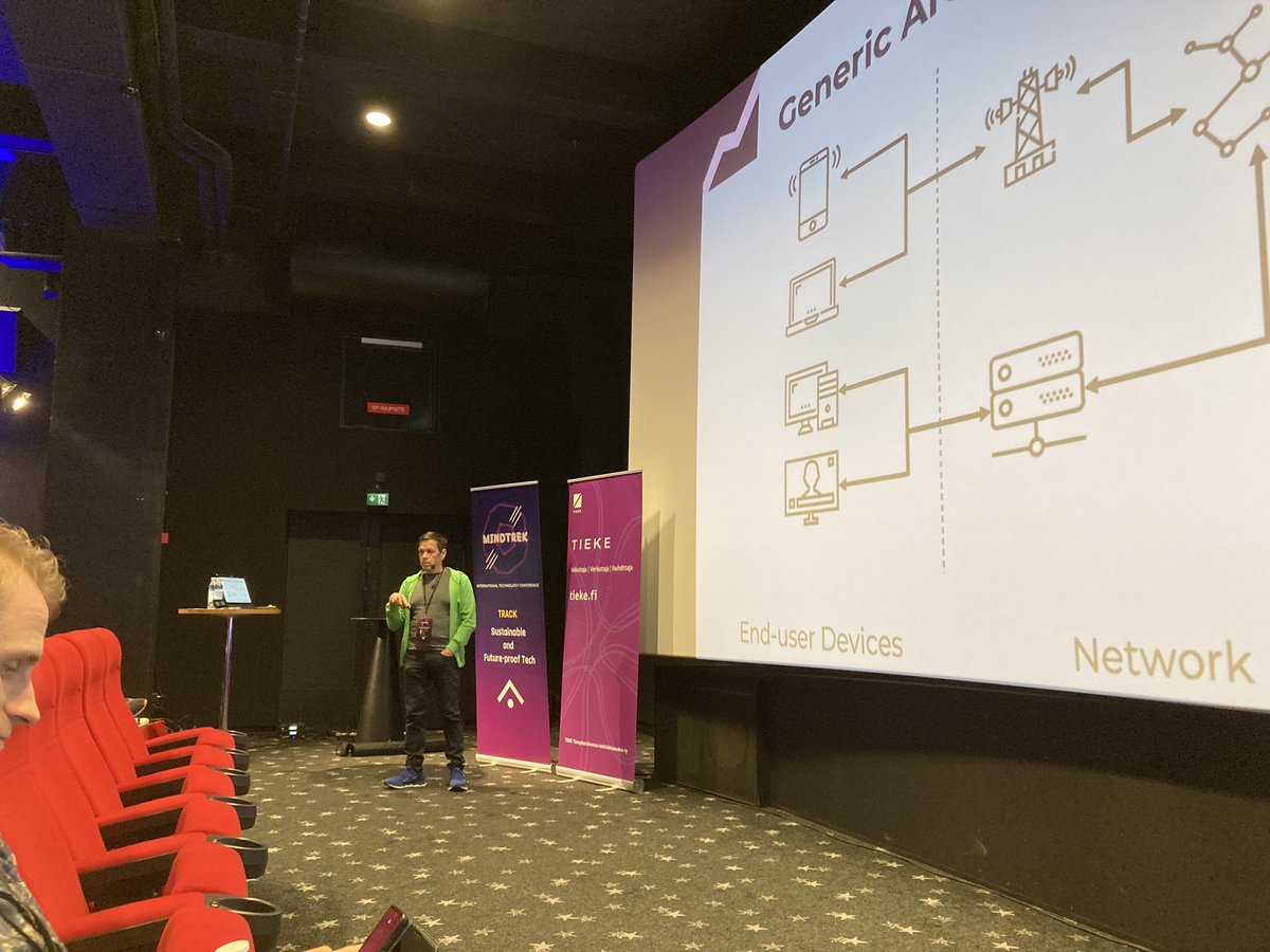 ajsipila's tweet image. Third speaker is @plastic from @koodiasuomesta and Exove oy. Always brilliant, Janne is an old school #programming guru whose passion for sustainability has led to him publishing a free book about green code. #greencode #ohjelmistoala