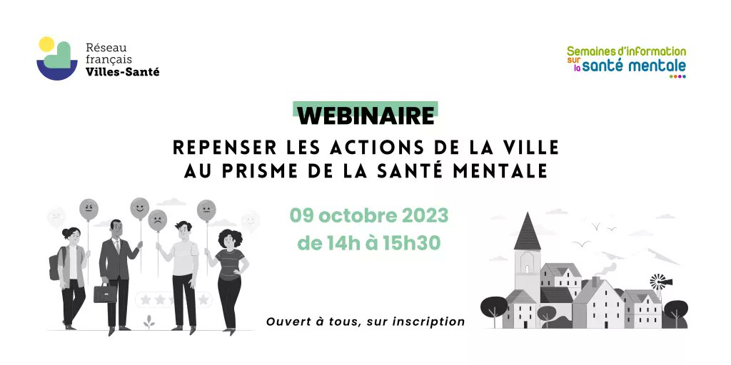Ressources_CLSM's tweet image. 📅 Le webinaire sur la place de la santé mentale dans l&apos;action des villes,  organisé par @villessante dans le cadre des @Sism_Officiel, c&apos;est lundi prochain de 14h à 15h30 ! 

👉Pour s&apos;inscrire : events.teams.microsoft.com/event/82424ebb… 
👉Pour consulter le programme : ressources-clsm.org/wp-content/upl…