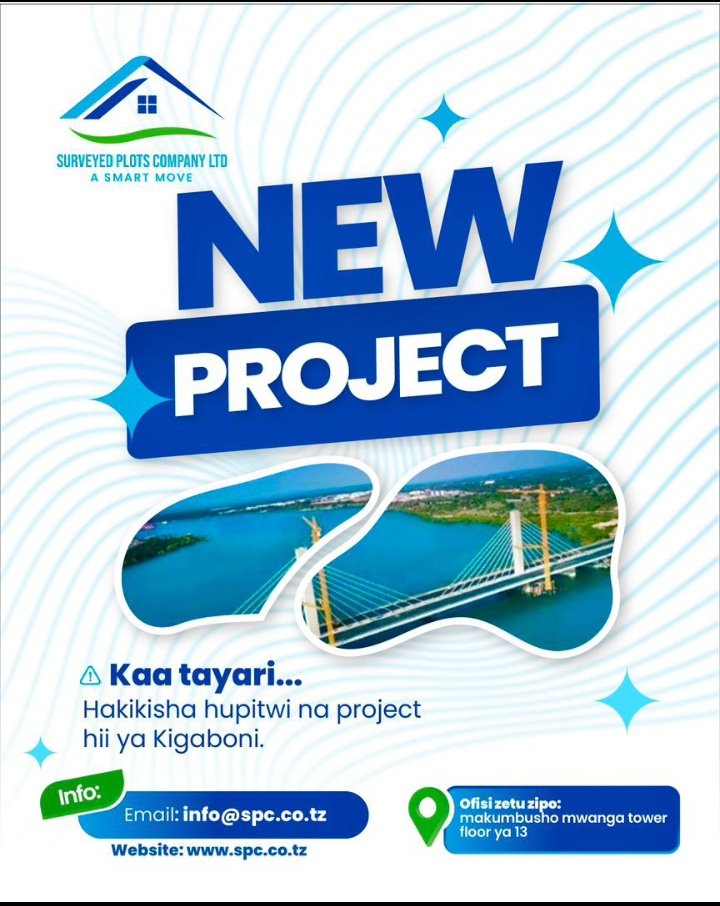 💥NEW PROJECT KIGAMBONI 💥
MITA 400 TOKA BEACH
COMING SOON
+255692833224