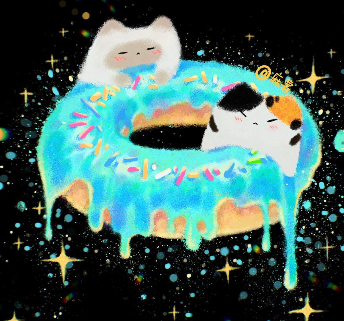 Memoria009's tweet photo. 甜甜圈🍩！猫 https://t.co/wqgP84pdxn