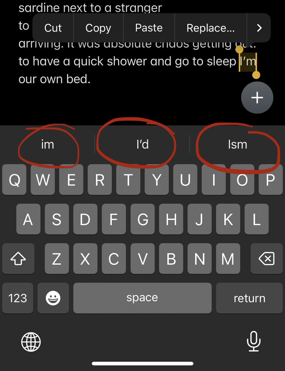 misschrysoula's tweet photo. Apple autocorrect gone wild #4512
… and go to sleep *I’m* our own bed =
1. …and go to sleep im our own bed?
2. …and go to sleep I’d our own bed?
3. …and go to sleep Ism our own bed
4. None of the stupid options above. 🤦🏻♀️
#Apple
#stupidautocorrect https://t.co/XbPLiW8mNF