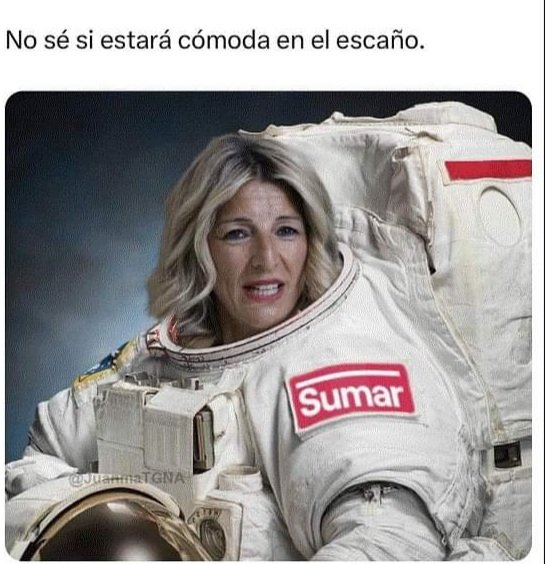 joseluquelora's tweet photo. @Yolanda_Diaz_ @MariscalOficial @FernandoTrueba_ Y grandes astronautas, uno fue Ministro #PedroDuque y otra está en ello @Yolanda_Diaz_ ⬇️ https://t.co/9eqc8l2GSp