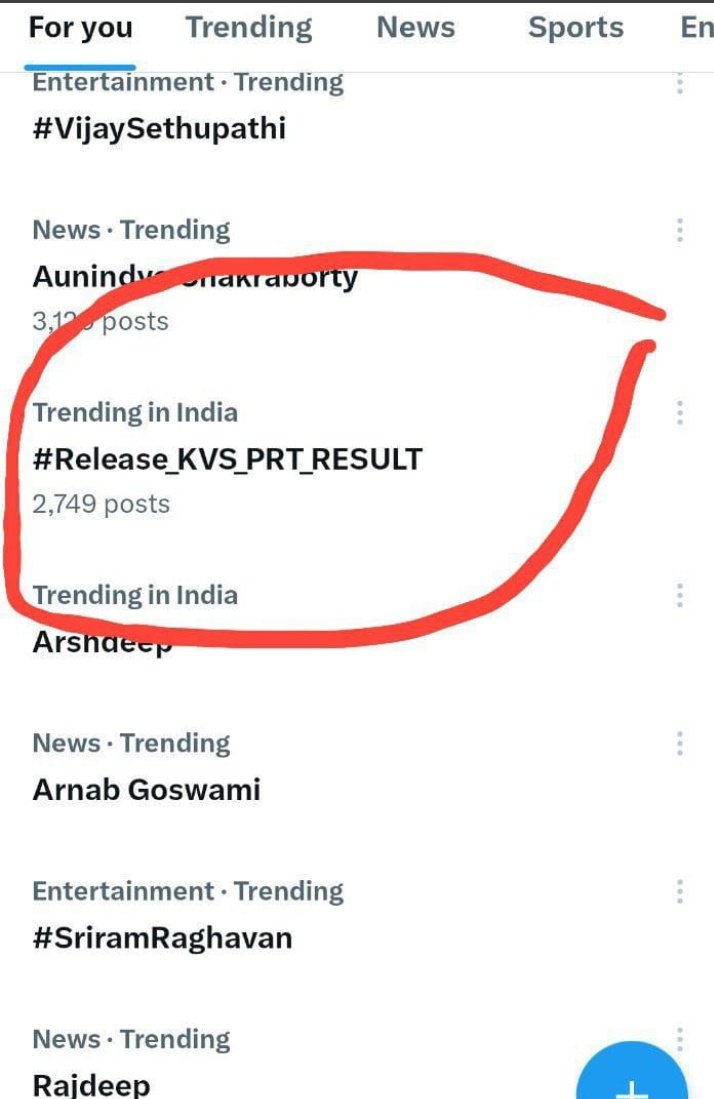 Make it number one, tweet and retweet 
It's not in trending yet,it's only coming in for you section 

#Release_KVS_PRT_RESULT