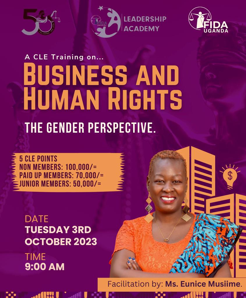 FIDA_Uganda's tweet photo. #REMINDER ๐จ
Only 30 minutes left to our #CLETraining โผ๏ธ
Take advantage of the opportunity to earn some points and gain valuable firsthand knowledge from an expert in the fields of human rights and gender.
Join us: https://t.co/BERUOBSG2Y
๐๏ธ | Today!
๐ | 9:00 AM (Morning) https://t.co/HLNalb7g99