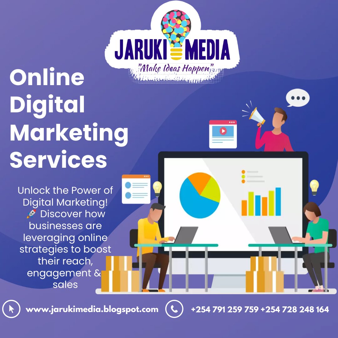 JarukiMedia's tweet photo. Unlock the Power of Digital Marketing! 🚀 Discover how businesses are leveraging online strategies to boost their reach, engagement, and sales #PreciseMarket 🎯 #GenerateTraffic 🚦 #BusinessPageCreation 💻 #OrganicPaidAdvertisement 📢 
#JarukiMedia https://t.co/Jk5J9uTjrz