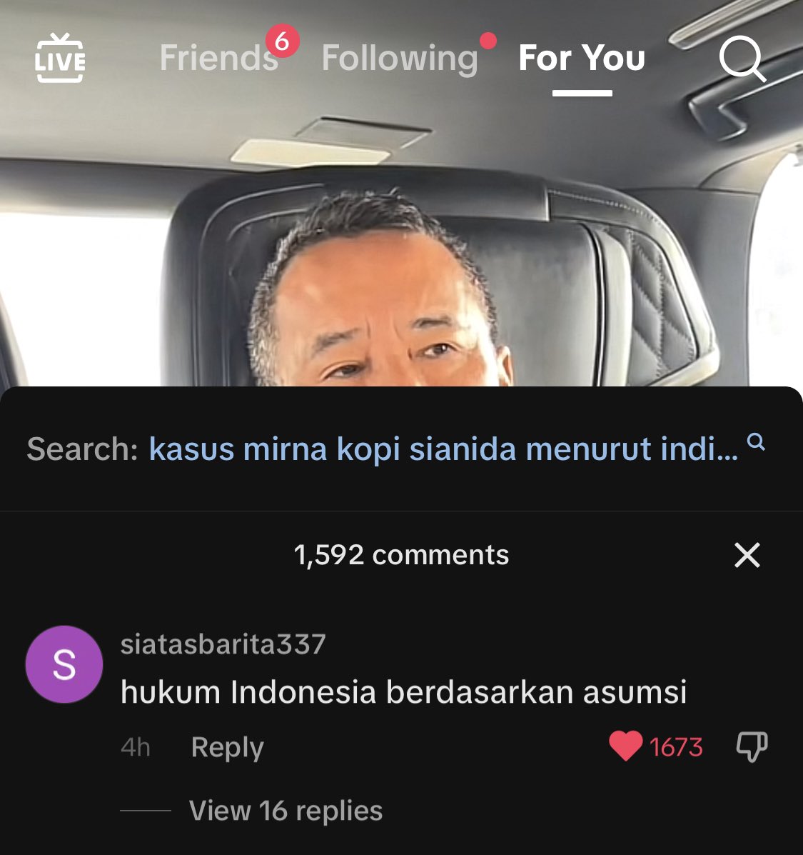 notsnarfblatt's tweet photo. nonton tiktok hotman ada yg comment gini dan bener menurut gw. miris bgt cuma grgr asumsi tanpa bukti konkrit kok dia jd salah?? tp giliran otto datengin pak djaja malah ditanyain bukti?????😂 prik lo. makan tu asumsi. https://t.co/zRHILQ9KqF