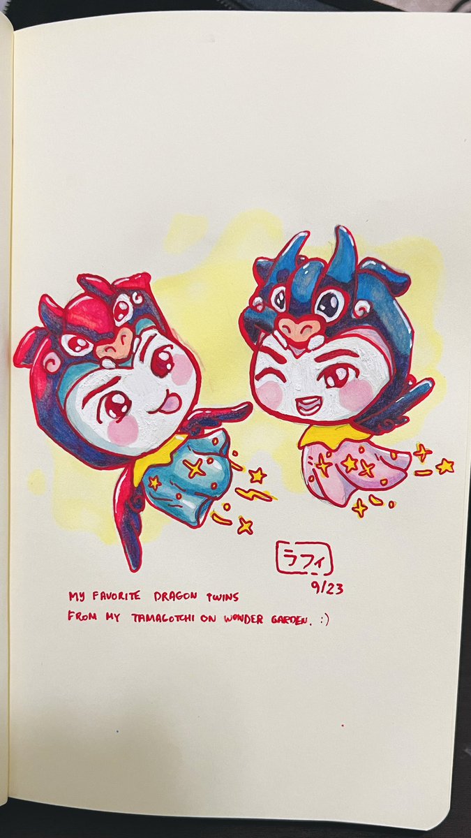 bunsoootchi's tweet photo. Drew my favorite dragon boies. ❤️🐉

#tamagotchi #tamatag #tmgc #tamagotchion #tamagotchionwondergarden #art #artph https://t.co/e5wa7Q7Qve