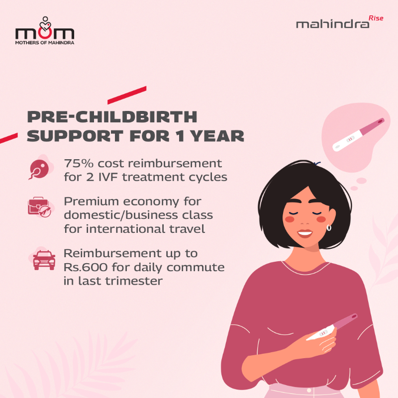 MahindraRise's tweet photo. Our 5-Year Maternity Policy is more than just a policy; it's a promise. 
It's a promise to support our #MothersOfMahindra to pursue their dreams without compromising their role as loving mothers. Discover the highlights here. 
#TogetherWeRise #InclusiveCulture #NewMaternityPolicy