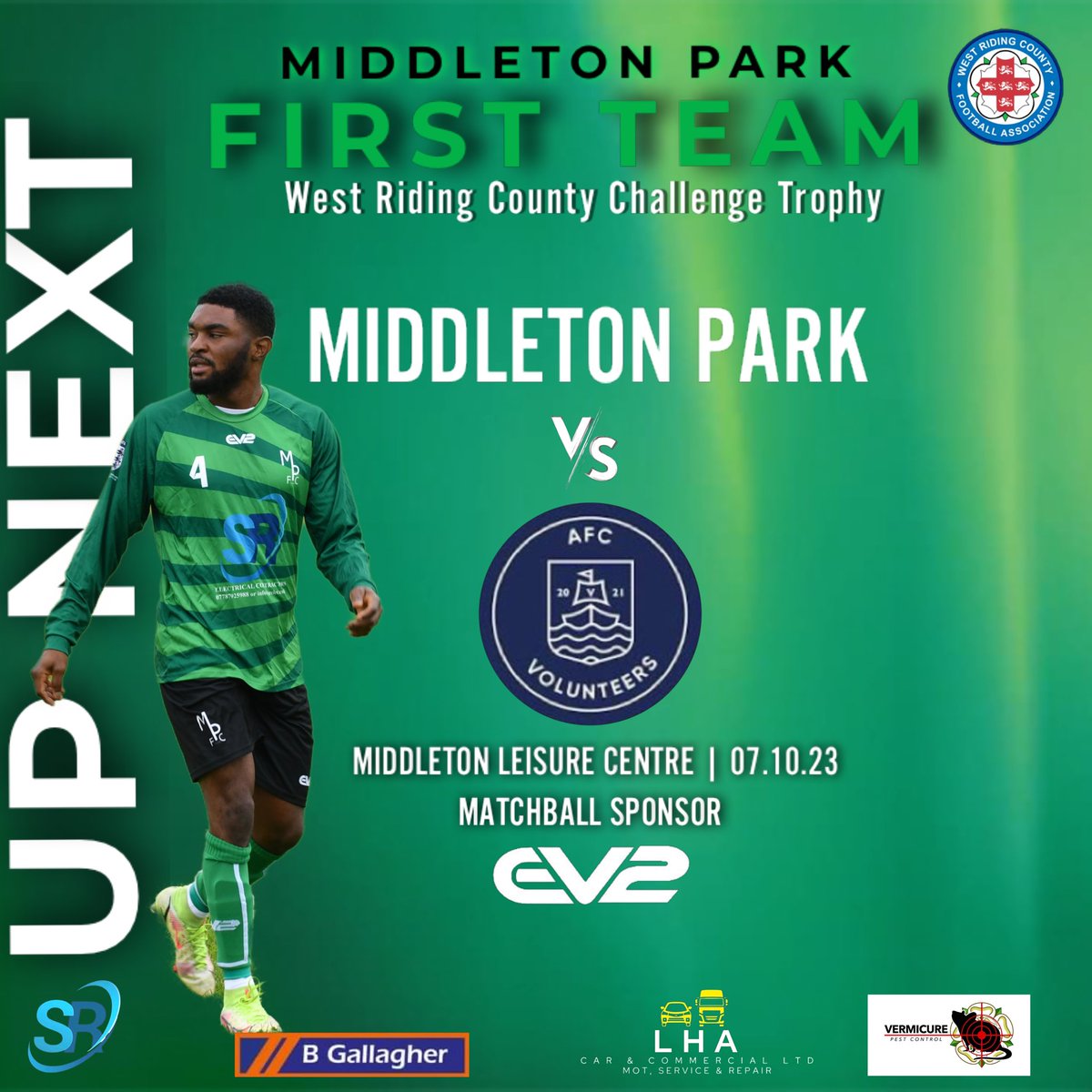 It’s county cup action for the first team this Saturday, we host Huddersfield & District League side @AfcVolunteers

🗓️| 07.10.23
🏆| County Challenge Trophy 
⌚️| kick-off: 14:00
📍| Middleton Leisure Centre, LS10 4AX