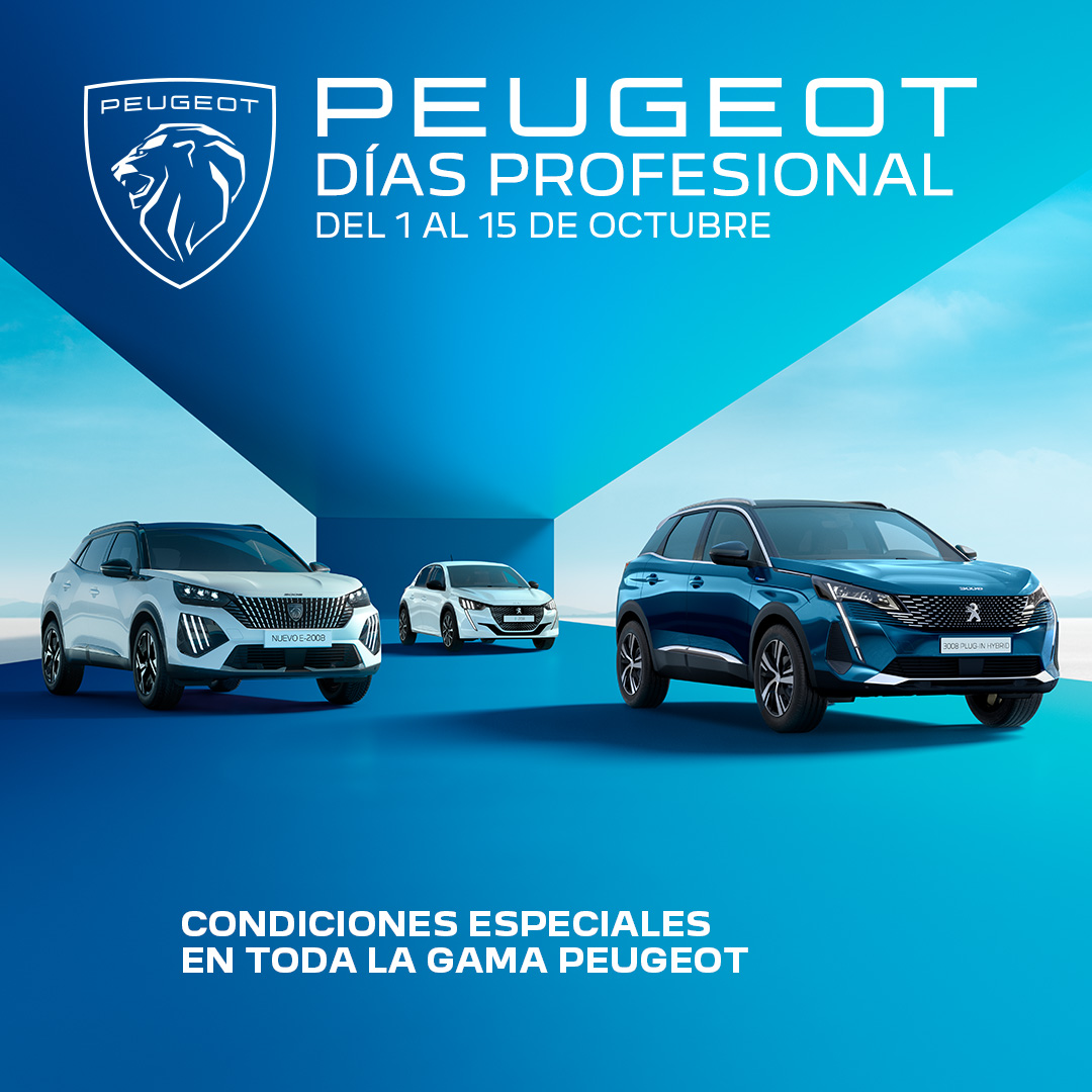 Es hora de dar energía a tu negocio y elegir tu vehículo comercial o turismo con condiciones especiales en toda la gama. Es hora de  𝗣𝗘𝗨𝗚𝗘𝗢𝗧 𝗗𝗜𝗔𝗦 𝗣𝗥𝗢𝗙𝗘𝗦𝗜𝗢𝗡𝗔𝗟
➡️Solo del 1 al 15 de octubre.