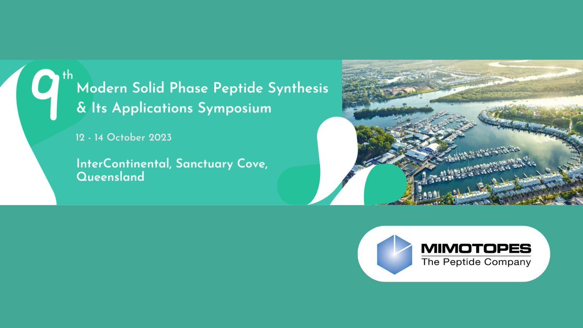Catch <a href="/Mimotopes/">Mimotopes</a> next week in Queensland at the 9th Modern Solid Phase Peptide Synthesis &amp; Its Applications Symposium! 
solidphase.org ozpeptide.org #AusPeptide2023 #OzChem