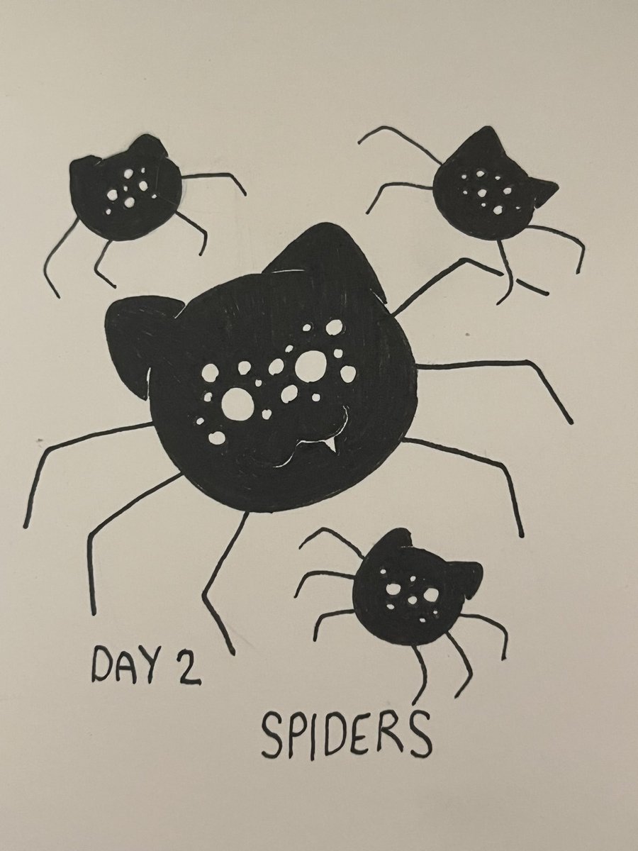 Fizzbolts's tweet photo. Inktober Day 2 : Spiders
#Inktober #IntoberDay2 https://t.co/9P9m5zP9Fx