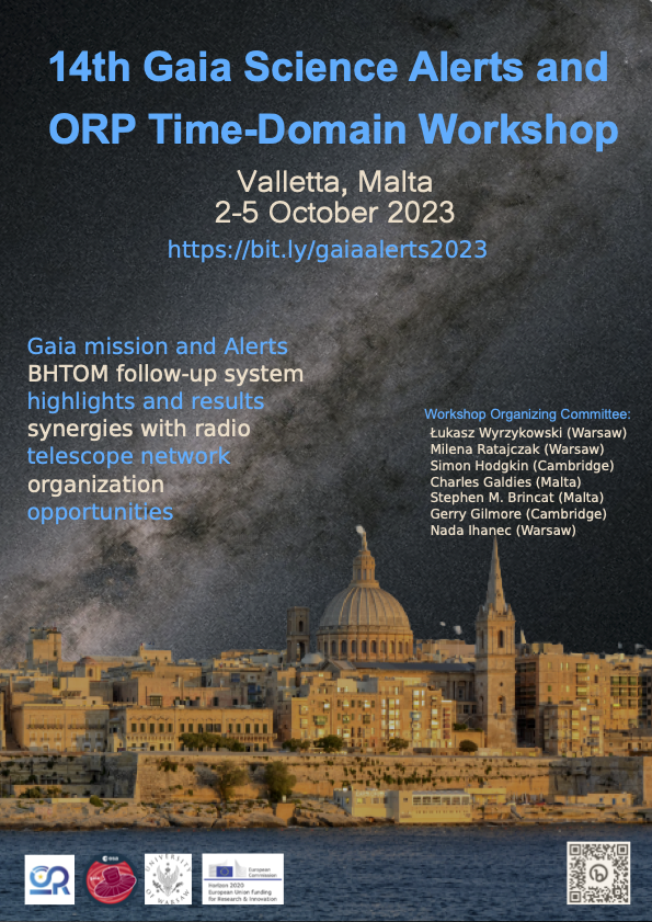 nada_ihanec's tweet photo. 14th Gaia Science Alerts and ORP Time Domain Workshop started. This year in Malta! Agenda with recordings: https://t.co/KLwDwGpj7k #14_GAIA_ORP_MALTA_2023 #Gaia #ORP #astronomy https://t.co/MxRfmkjd5I