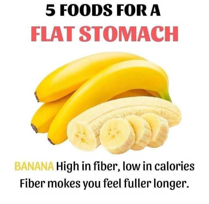 5 Foods For A Flat Stomach🍌🍋🥑🥒 1. BANANA