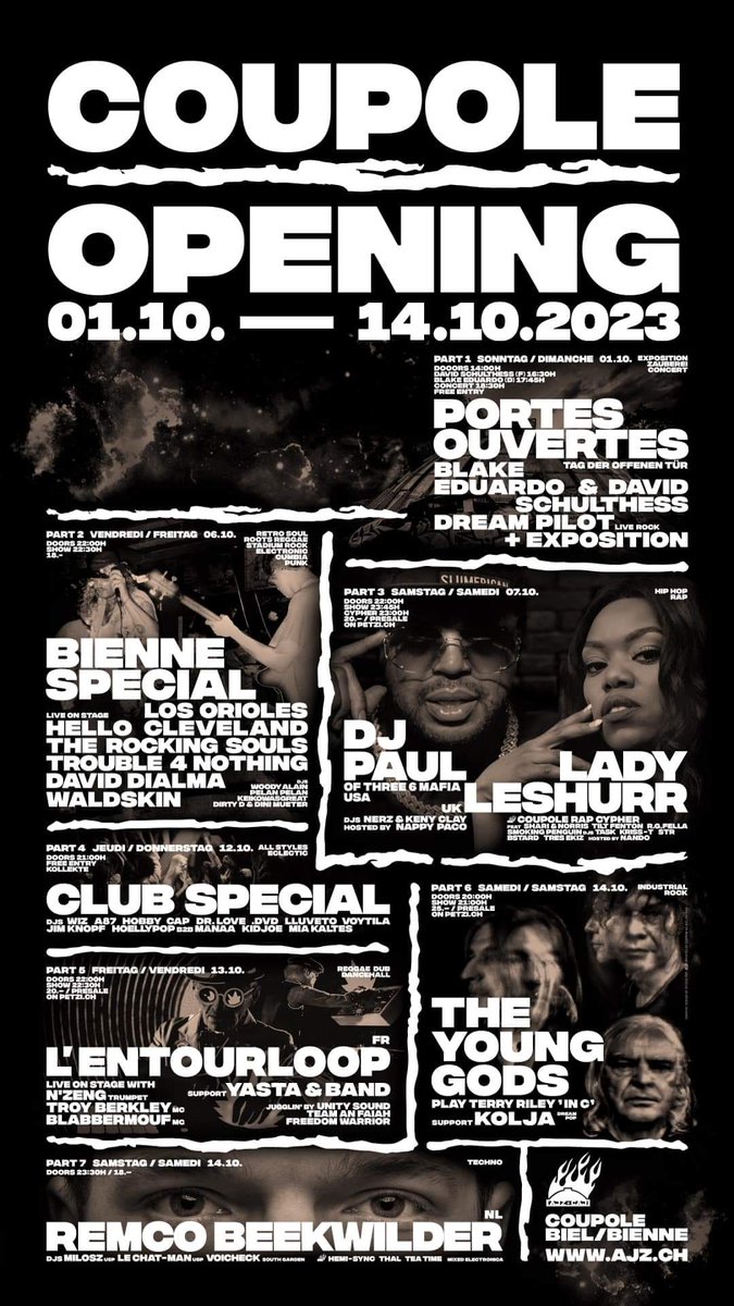 nach 2 jahren geht am wochenende endlich das älteste ajz der schweiz wieder auf. wen von euch sieht man dort?